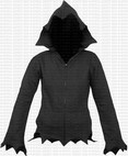 Kapuzenjacke, unbedruckt schwarz